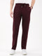 Men Maroon Solid Regular Fit Winter Lower