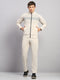 Luxuria Men Beige Solid Collar Full Sleeve Winter Tracksuit