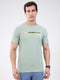 Men Green Solid Round Neck Half Sleeve T-Shirt