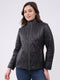 Women Black Solid Mock Neck Full Sleeve Jacket