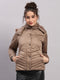 Women Brown Solid Hooded Full Sleeve Jacket