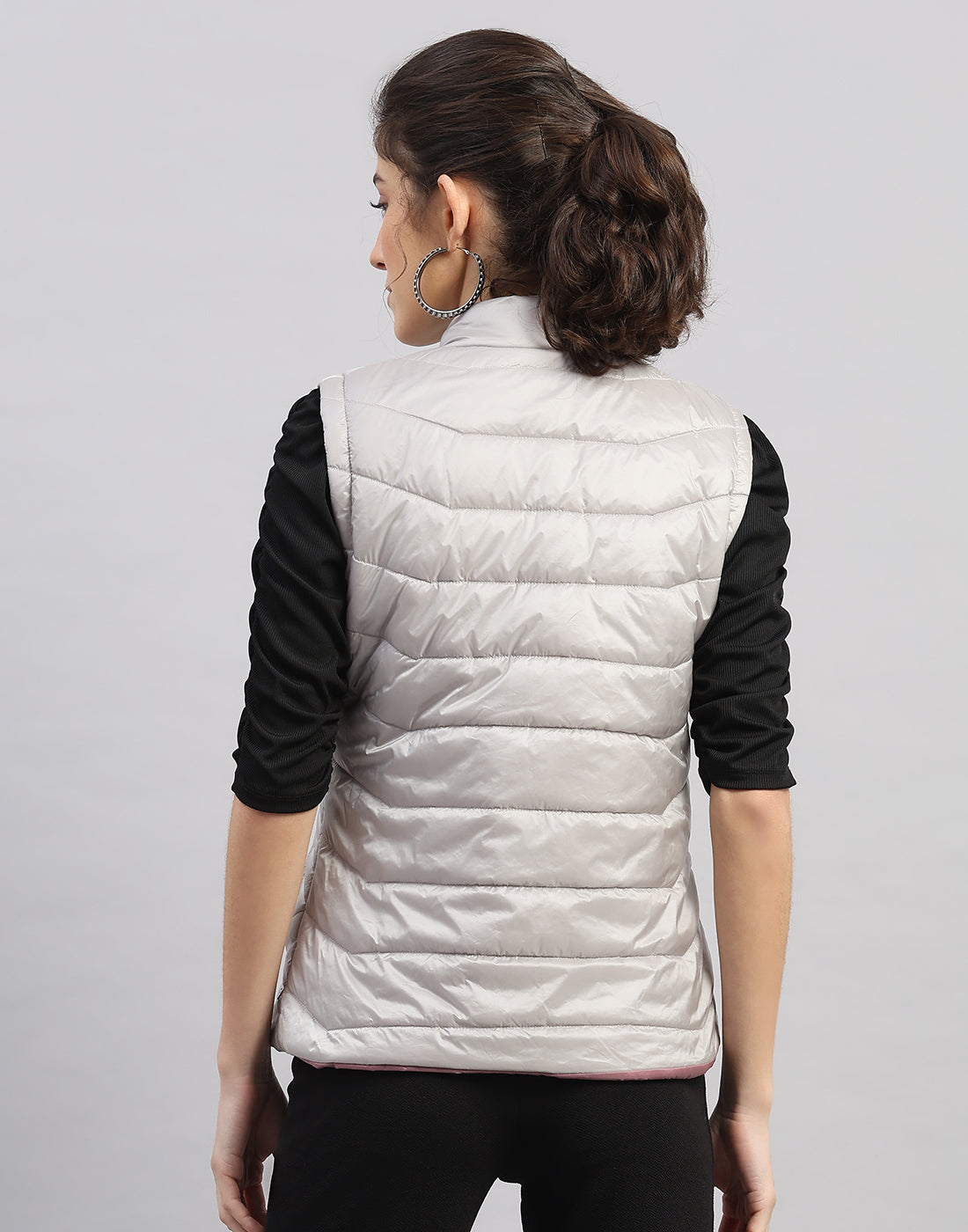 Women Navy Blue Solid Hooded Full Sleeve Jacket