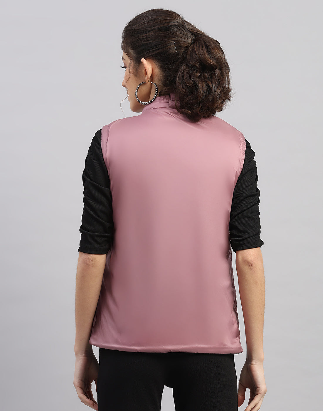 Women Navy Blue Solid Hooded Full Sleeve Jacket