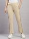 Women Beige Solid Regular Fit Winter Lower