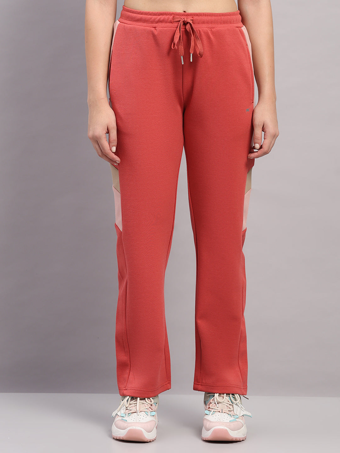 Women Rust Solid Regular Fit Winter Lower