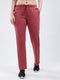 Women Pink Solid Regular Fit Winter Lower