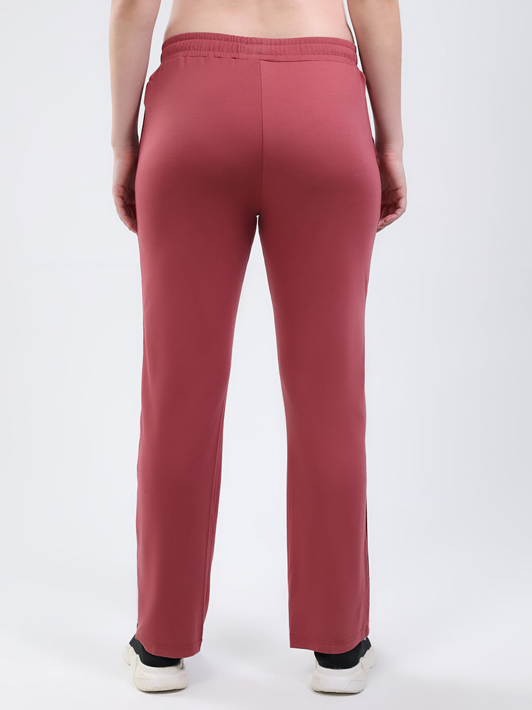 Women Pink Solid Regular Fit Winter Lower