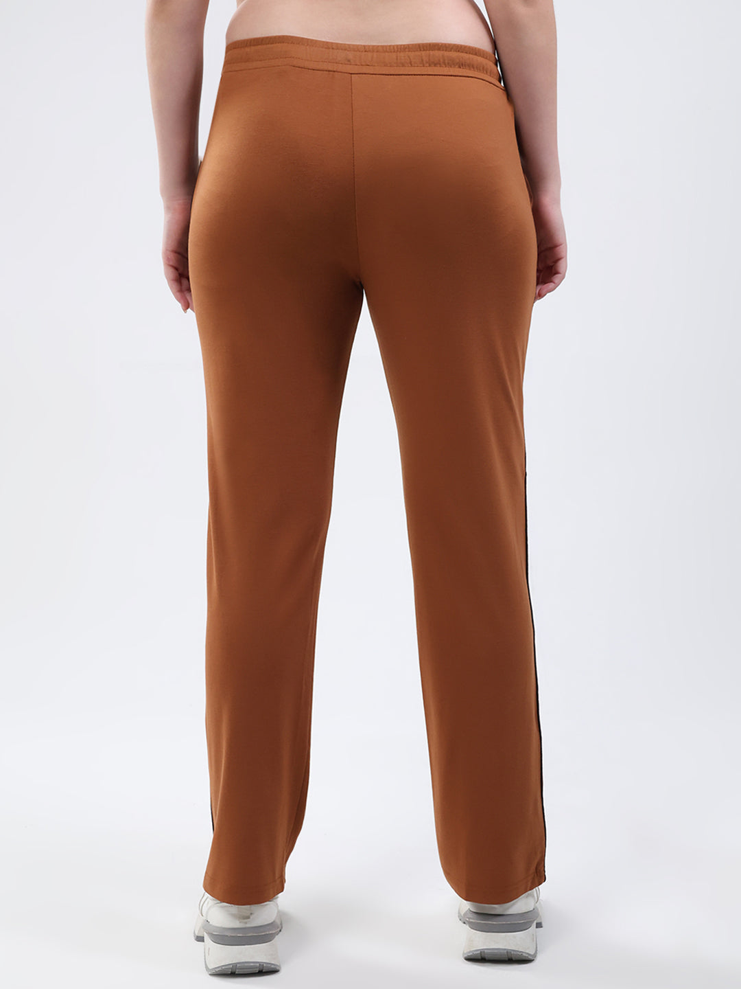 Women Rust Solid Regular Fit Winter Lower