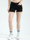 Women Blue Solid Regular Fit Shorts