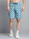 Men Blue Printed Short