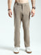 Men Brown Solid Regular Fit Trouser