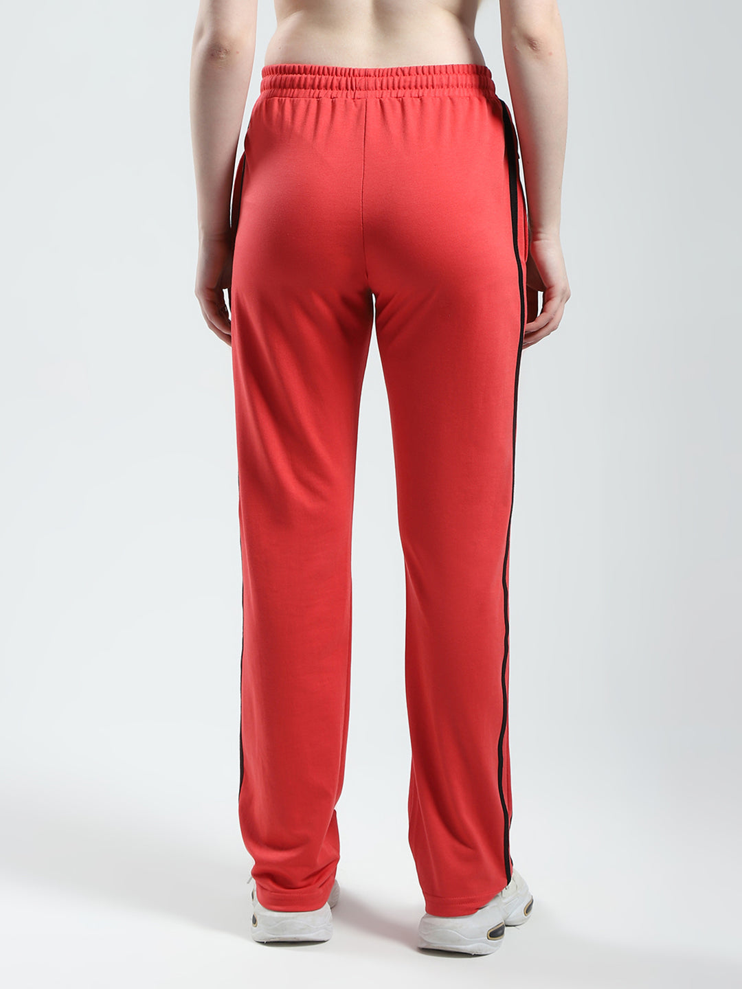 Women Red Solid Regular Fit Lower