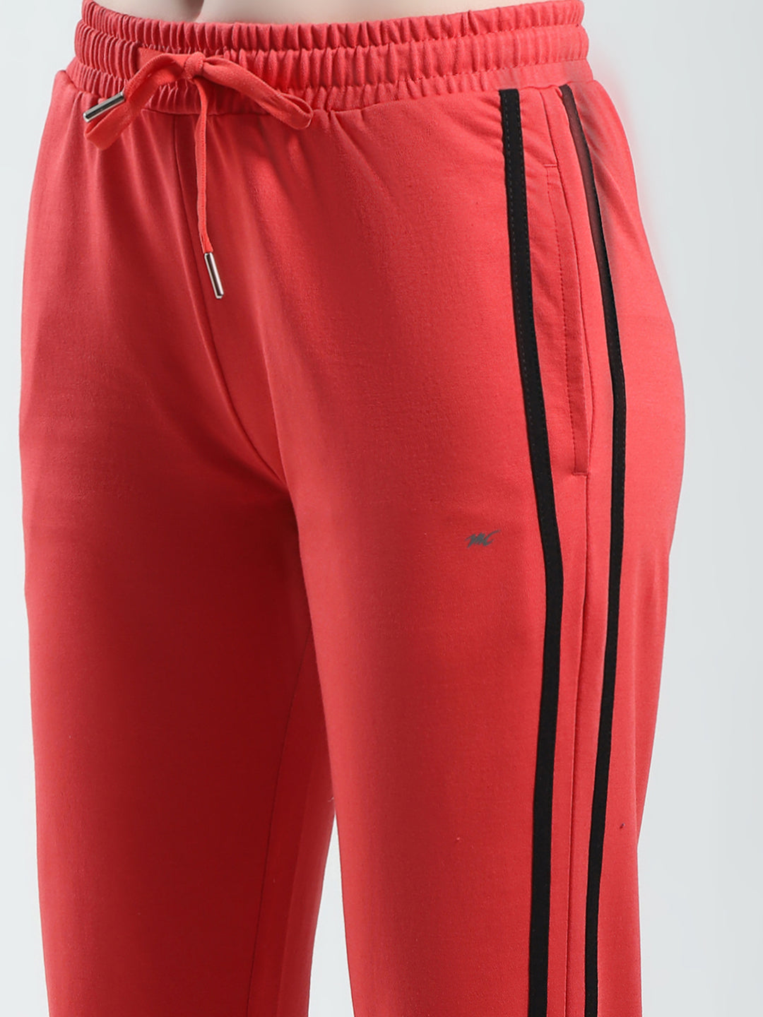 Women Red Solid Regular Fit Lower