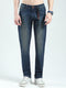 Men Blue Solid Regular Fit Denim