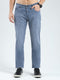 Men Grey Solid Regular Fit Denim