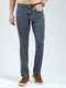 Men Grey Solid Regular Fit Denim