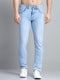 Men Blue Solid Narrow Fit Denim