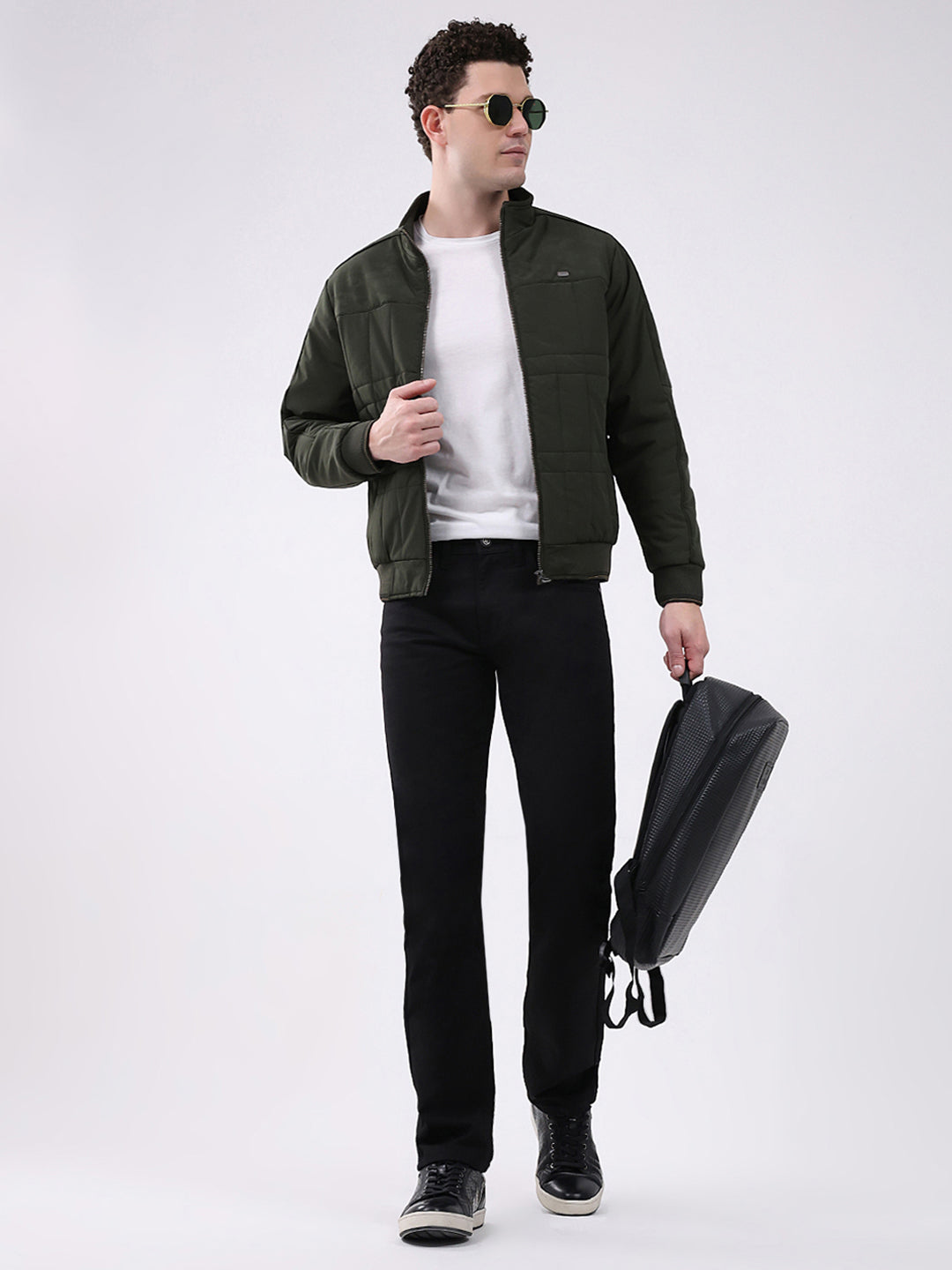 Men Black Solid Narrow Fit Denim