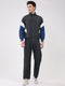 Men Grey Solid Round Neck Full Sleeve Winter Tracksuit