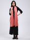 Women Peach Solid Wool Blend Shawl