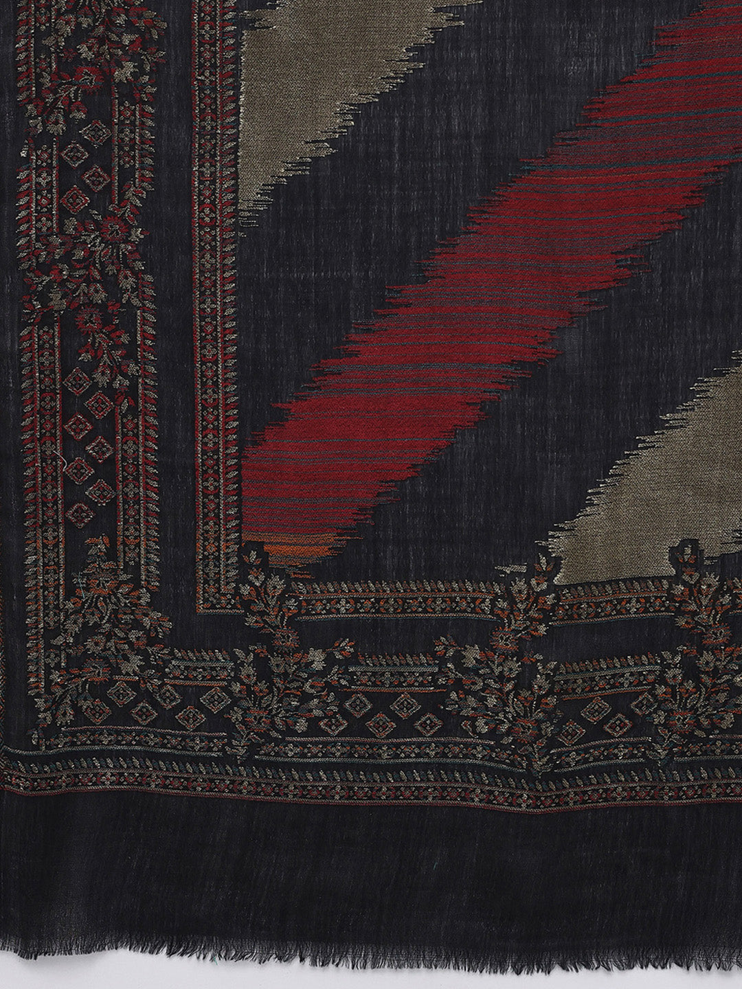 Women Multicolor Printed Wool Blend Shawl