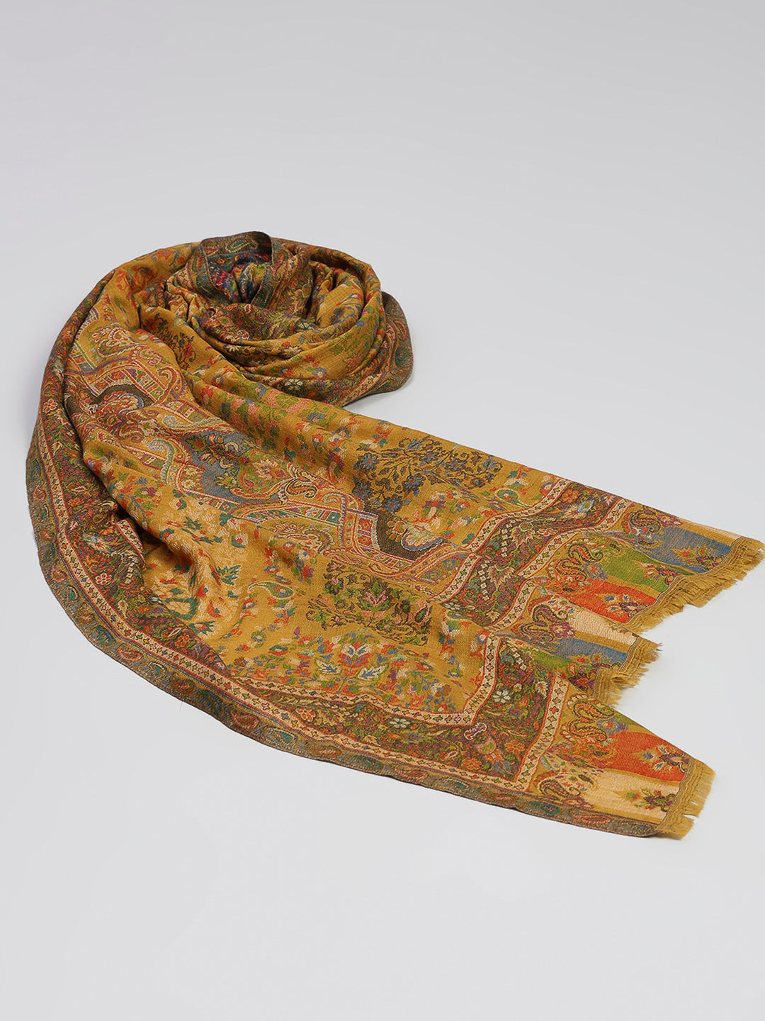 Women Multicolor Printed Wool Blend Shawl