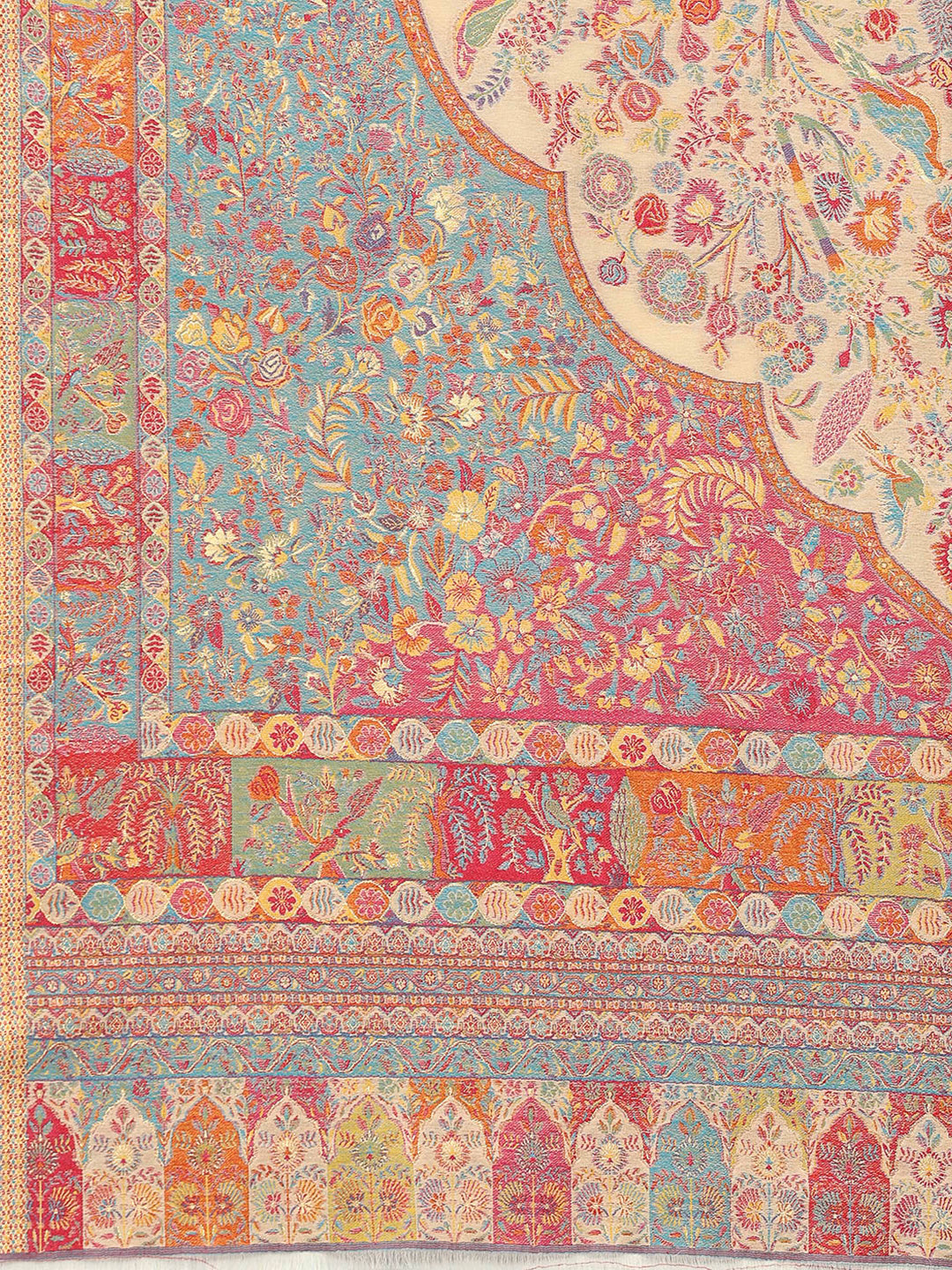 Women Multicolor Printed Wool Blend Shawl