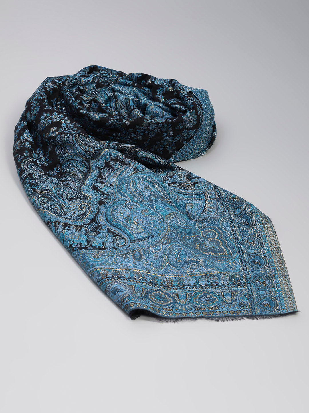 Women Multicolor Printed Wool Blend Shawl