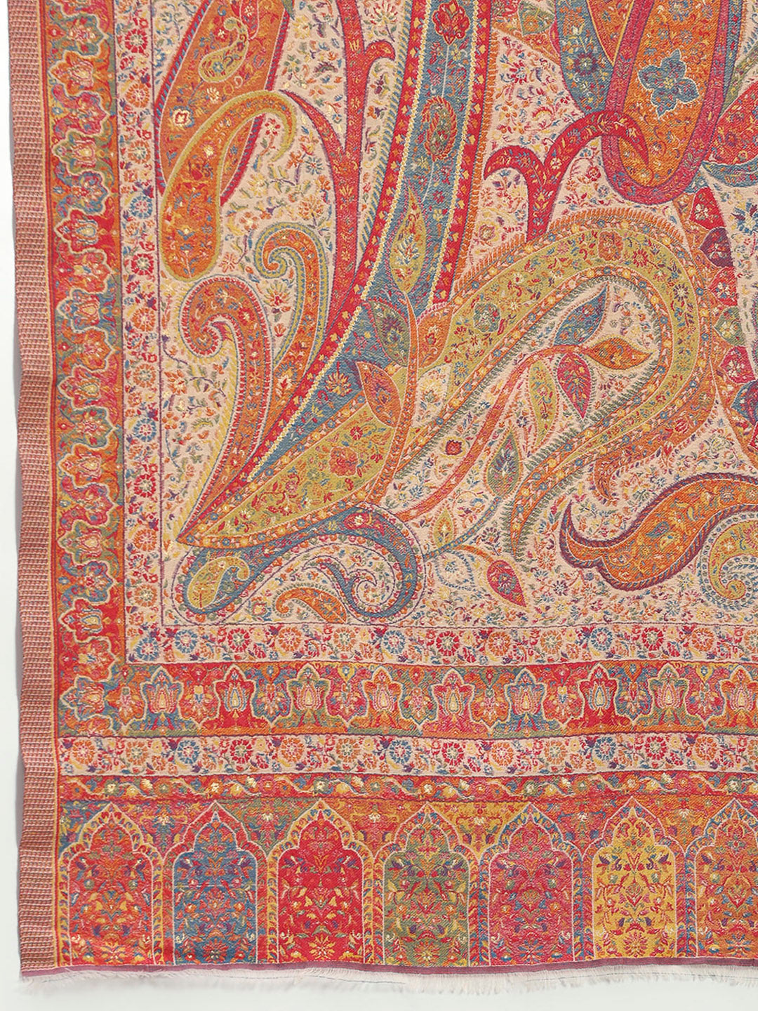 Women Multicolor Printed Wool Blend Shawl