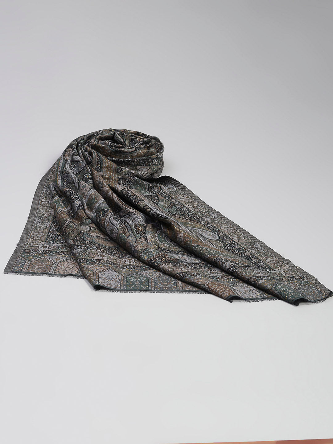 Women Multicolor Printed Wool Blend Shawl