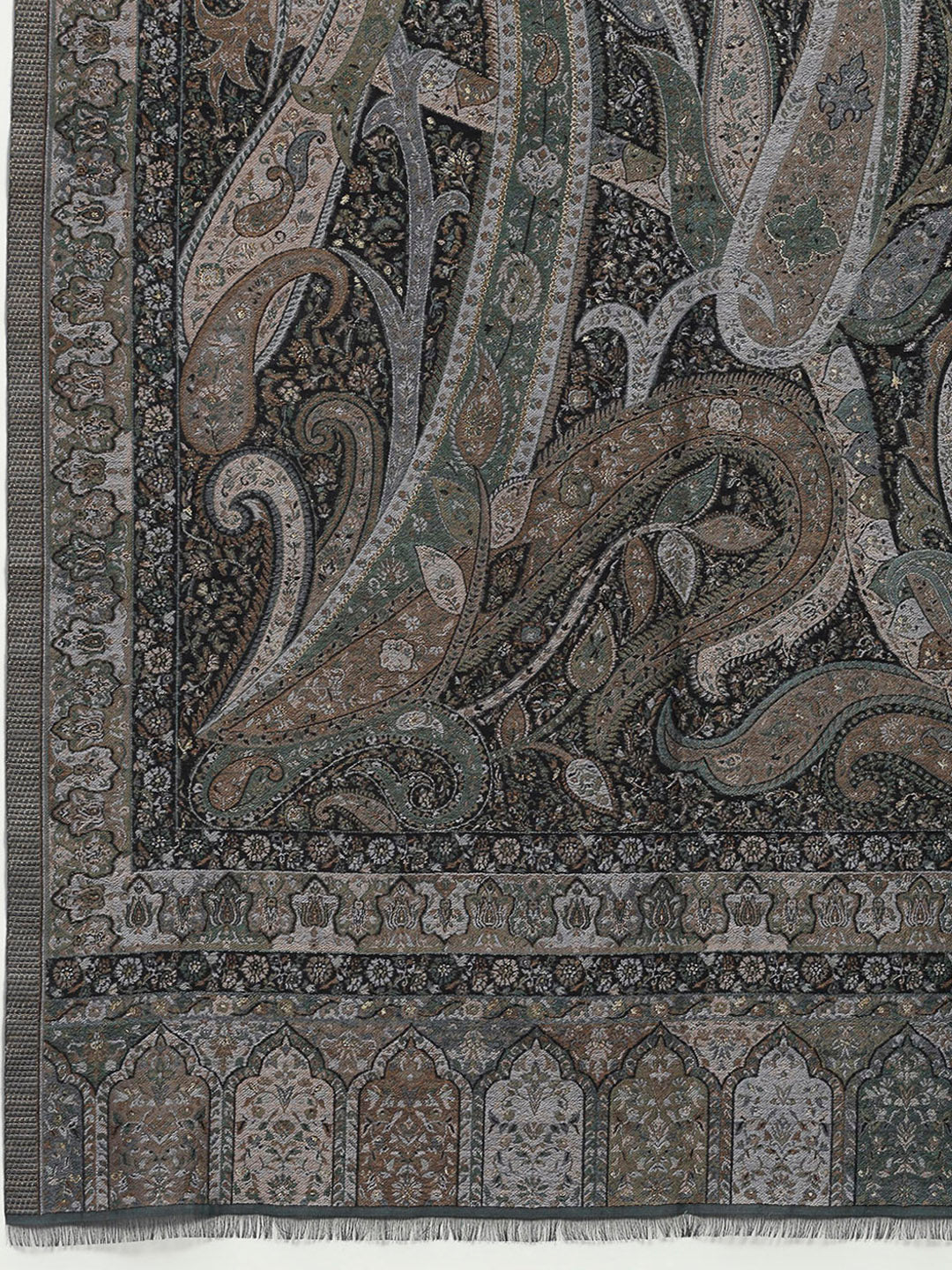 Women Multicolor Printed Wool Blend Shawl