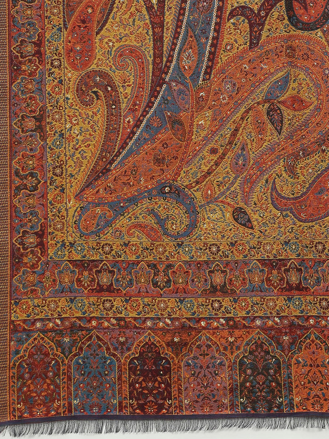 Women Multicolor Printed Wool Blend Shawl