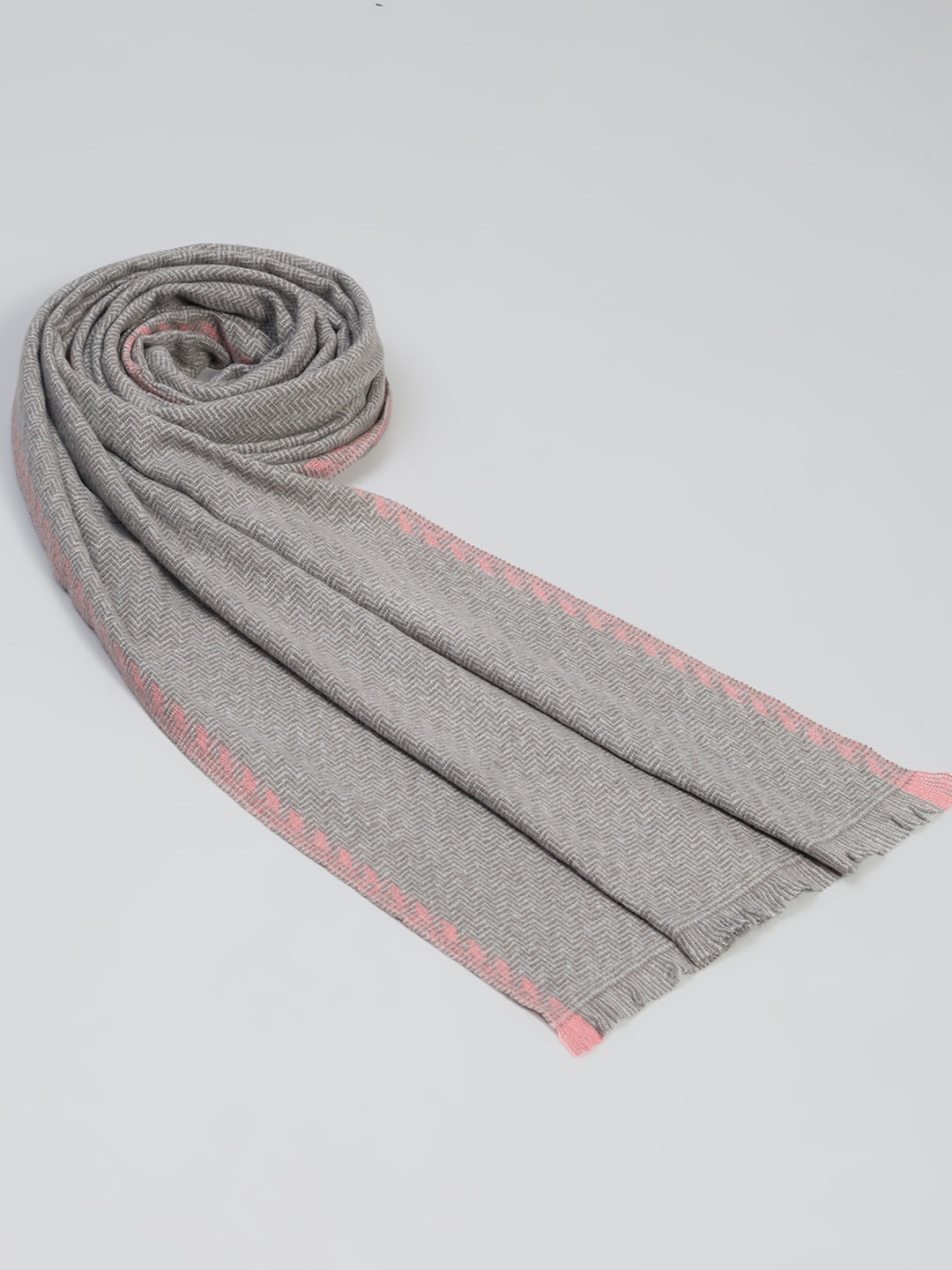 Women Multicolor Self Design Wool Stole