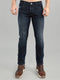 Men Dark Blue Light Wash Skinny Fit Denim