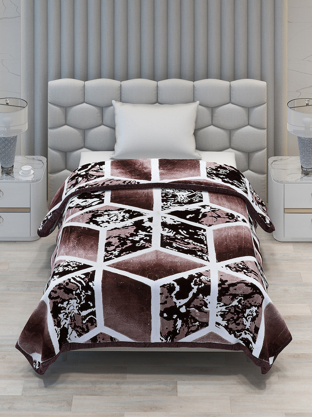 Printed Single Bed 994 GSM Blanket Joseph 2 Ply (Weight 3.5 kg)