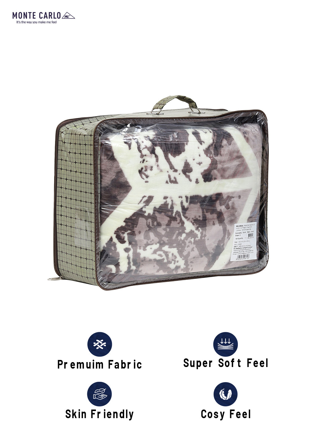 Printed Single Bed 994 GSM Blanket Joseph 2 Ply (Weight 3.5 kg)