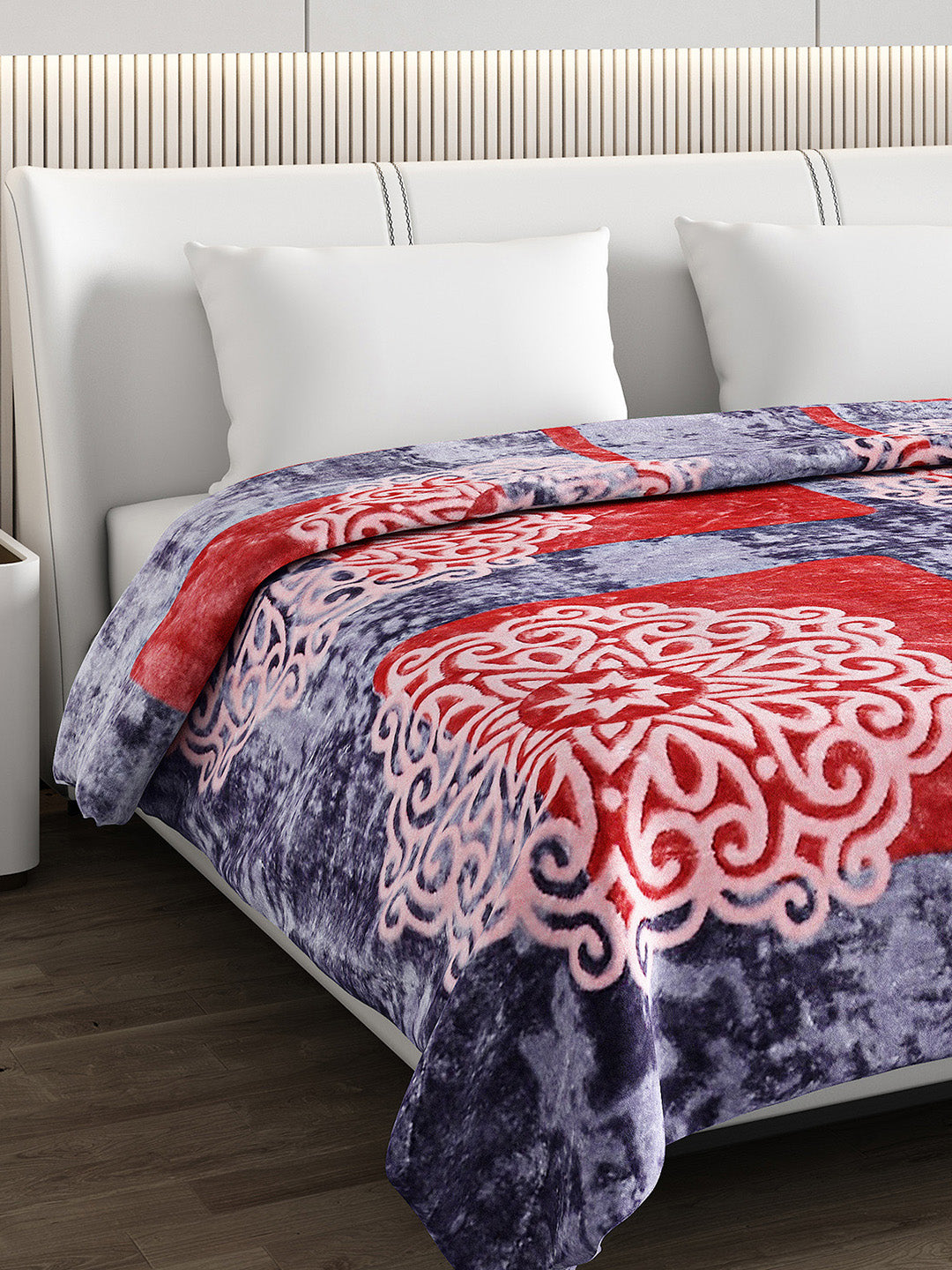 Printed Double Bed 691 GSM Blanket Bennett Super Soft 2 Ply (Weight 3.65 kg)