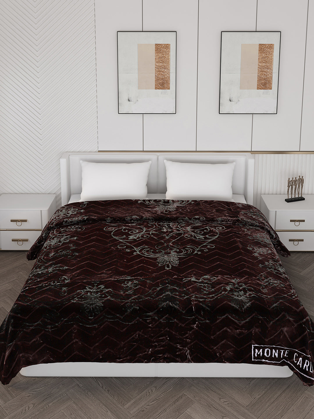 Printed Double Bed Blanket for Heavy Winter -2 Ply