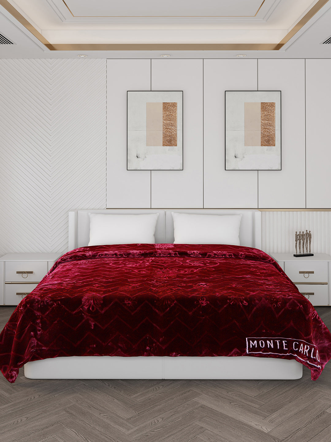 Printed Double Bed Blanket for Heavy Winter -2 Ply