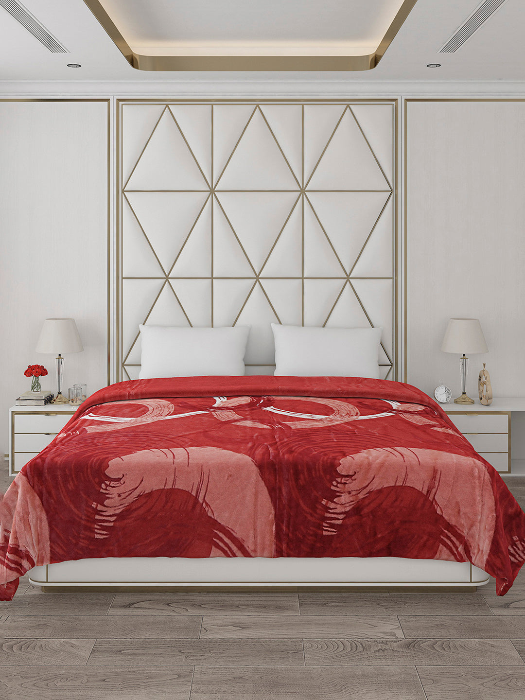 Printed Double Bed Blanket for Heavy Winter -2 Ply