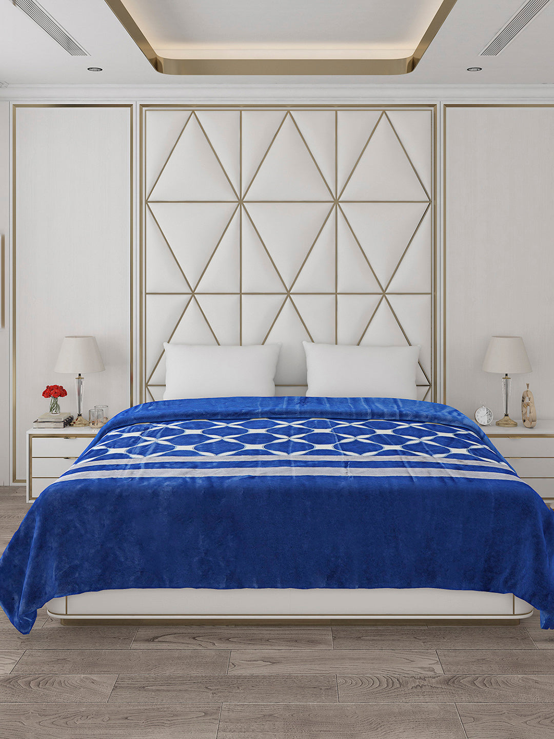 Printed Double Bed Blanket for Heavy Winter -2 Ply