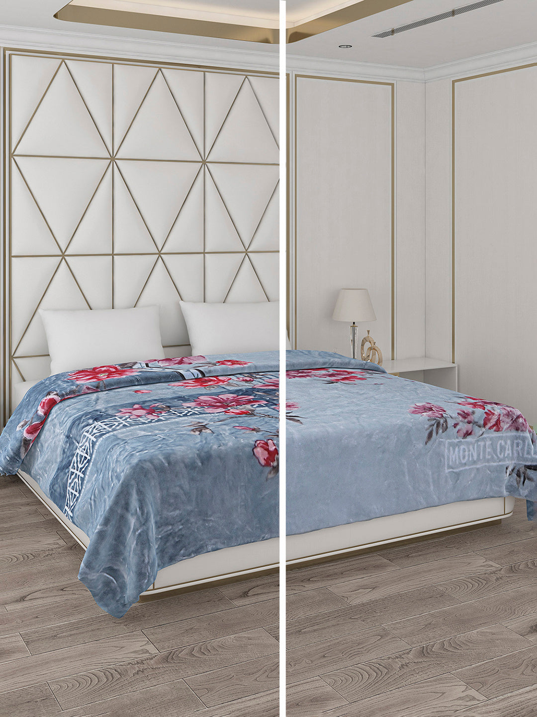 Printed Double Bed Blanket for Heavy Winter -2 Ply