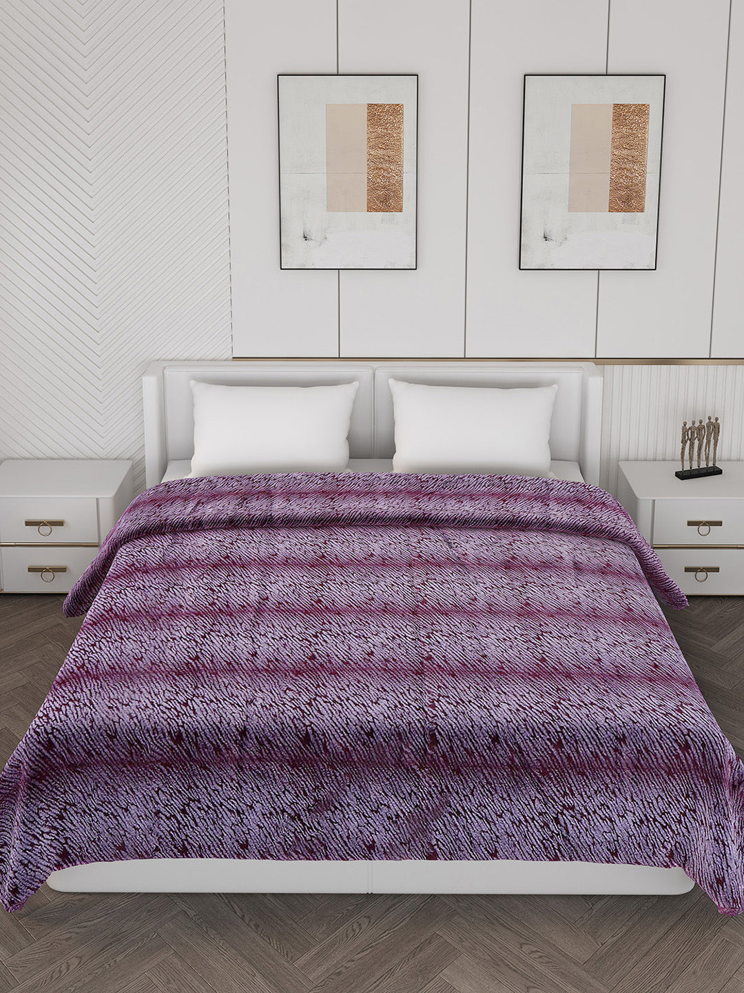 Abstract Double Bed 850 GSM Blanket Daniel 2 Ply (Weight 4.5 kg)