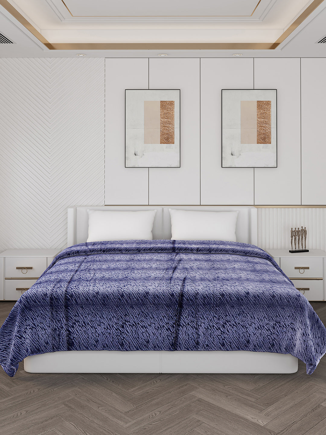 Abstract Double Bed 850 GSM Blanket Daniel 2 Ply (Weight 4.5 kg)