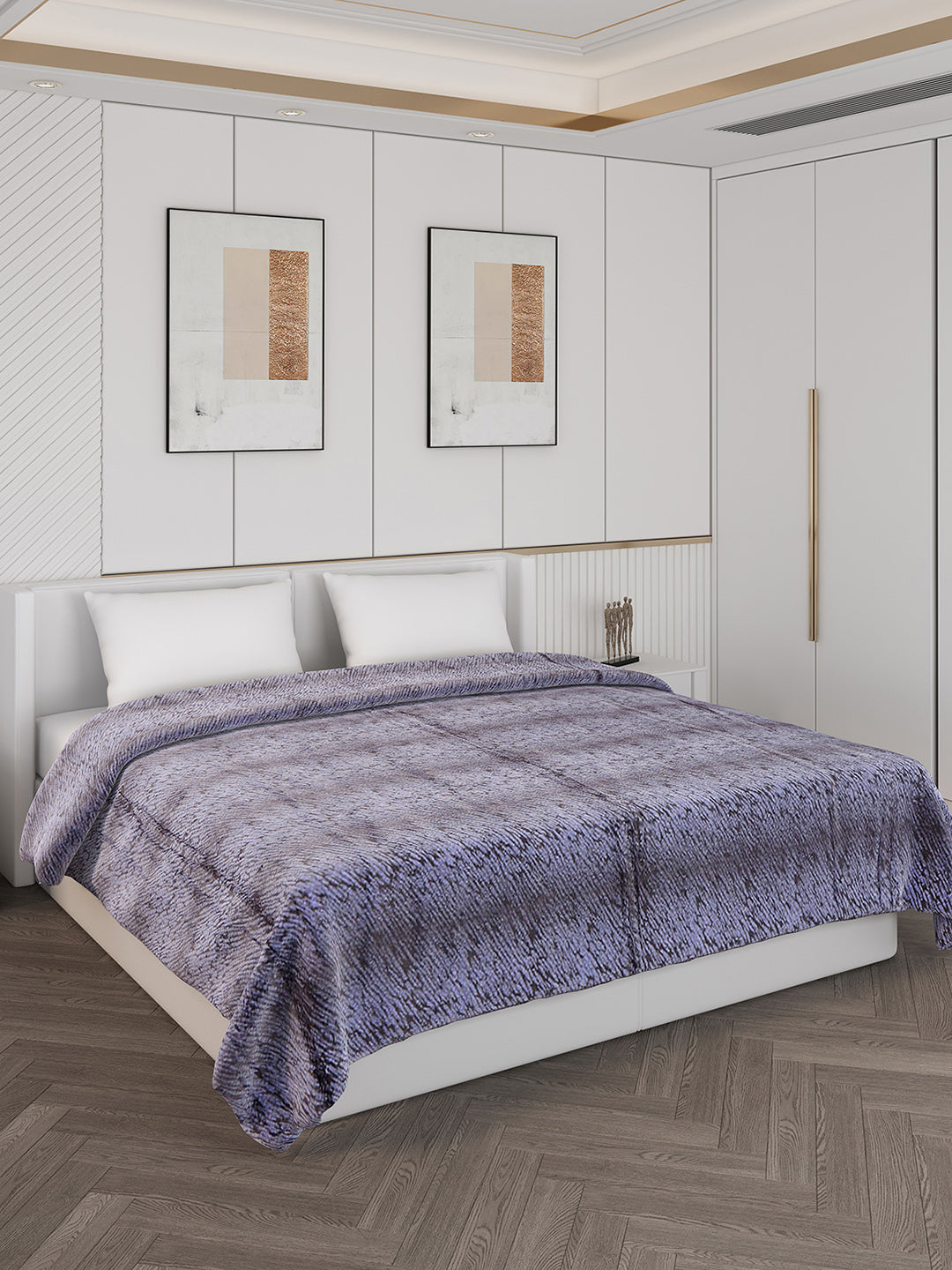 Abstract Double Bed 850 GSM Blanket Daniel 2 Ply (Weight 4.5 kg)