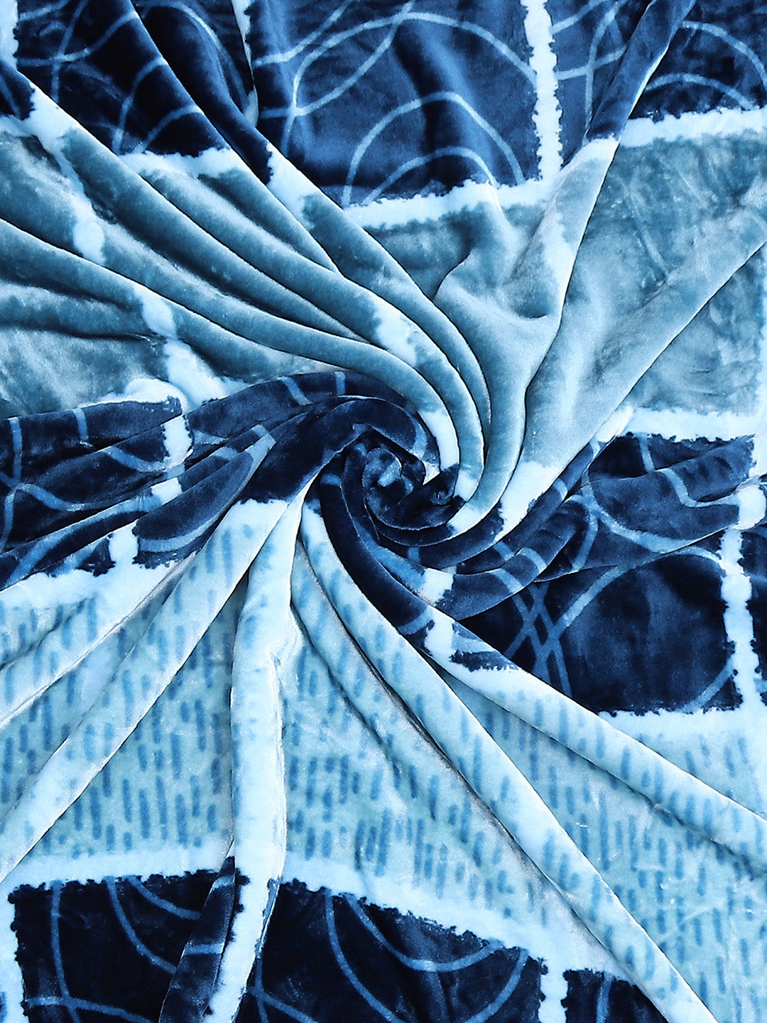 Printed Double Bed Blanket for Mild Winter -1 Ply