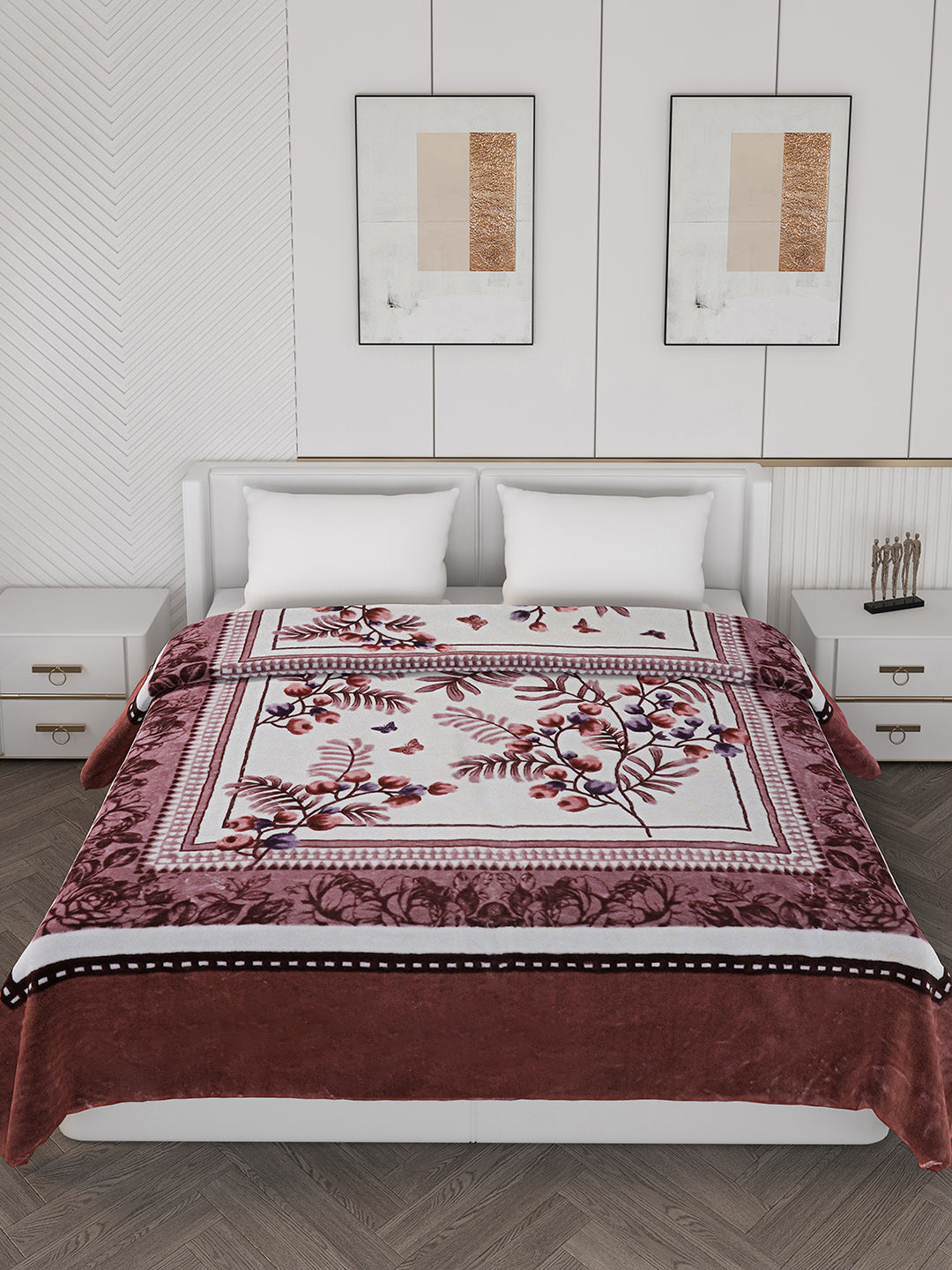 Printed Double Bed 900 GSM Blanket for Heavy Winter -1 Ply (Weight 4.9 kg)