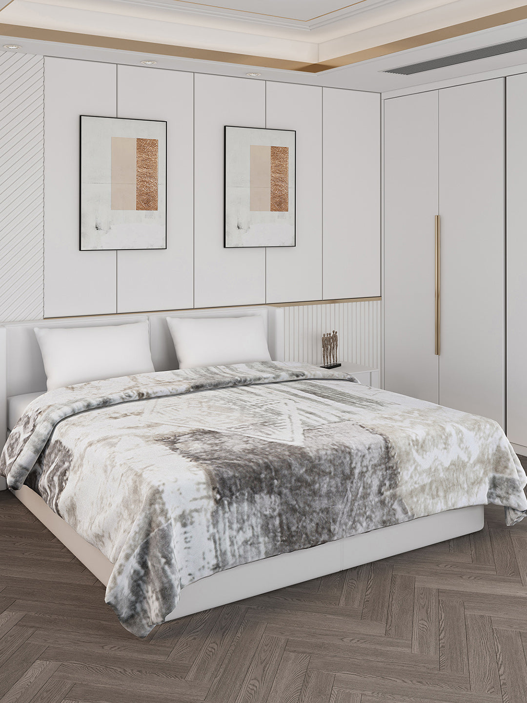 Printed Double Bed 900 GSM Blanket for Heavy Winter -1 Ply (Weight 4.9 kg)