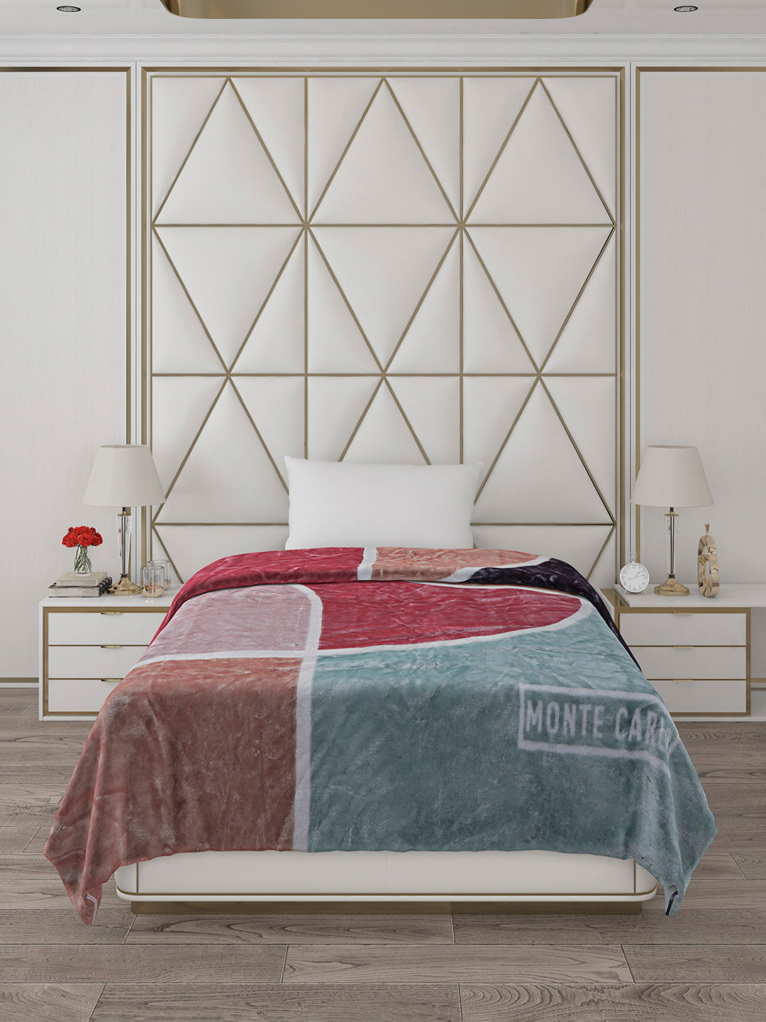 Printed Single Bed Reversible Blanket 2 Ply, 568 GSM, 2 kg (Glamour)