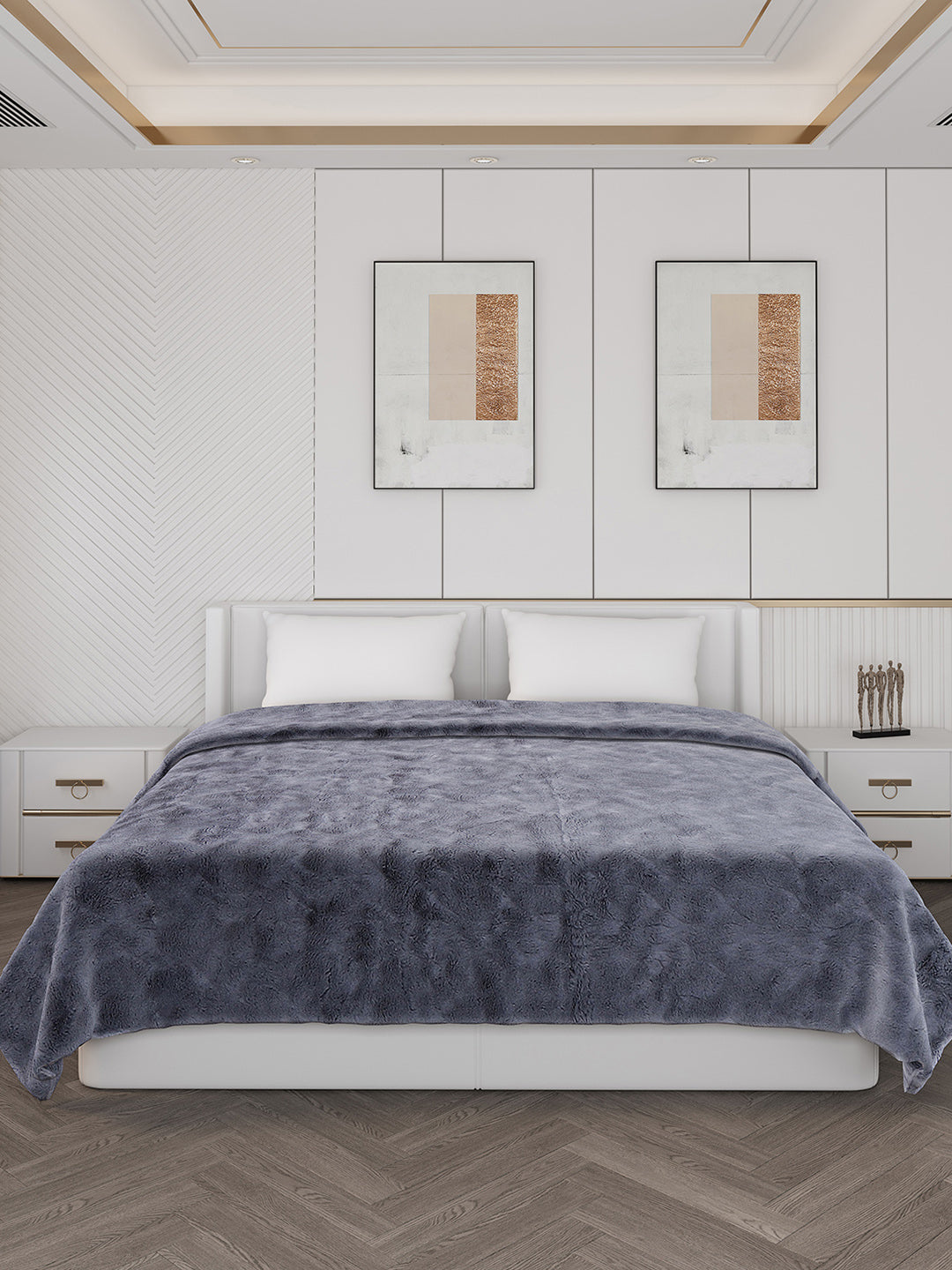 Self Design Double Bed 1000 GSM Blanket Henry 2 Ply (Weight 6.3 kg)